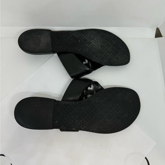 Tory Burch Black Leather Sandals - Picture 8 of 13